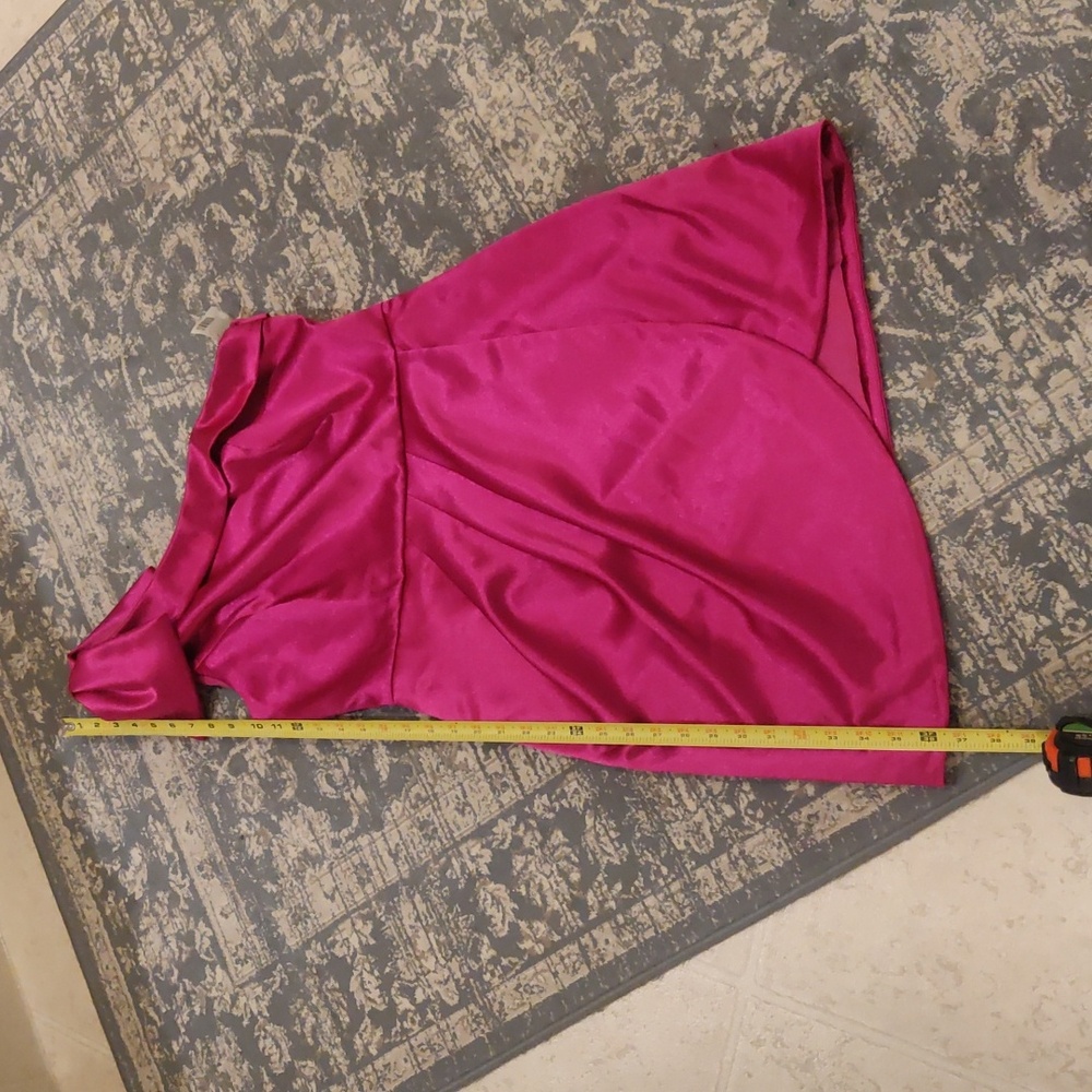 New!Aidan by Aidan MattoxSatin Bow One-Shoulder Mini Dress Sz 8 - Picture 16 of 16